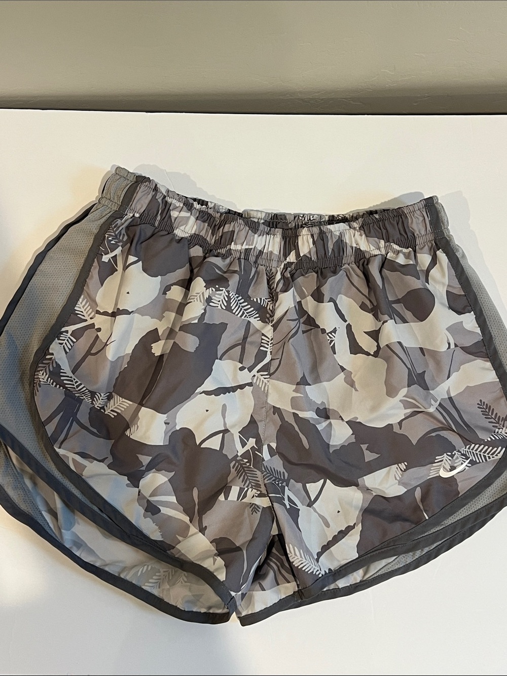 Nike Tempo Women's Gray Camo Athletic Shorts